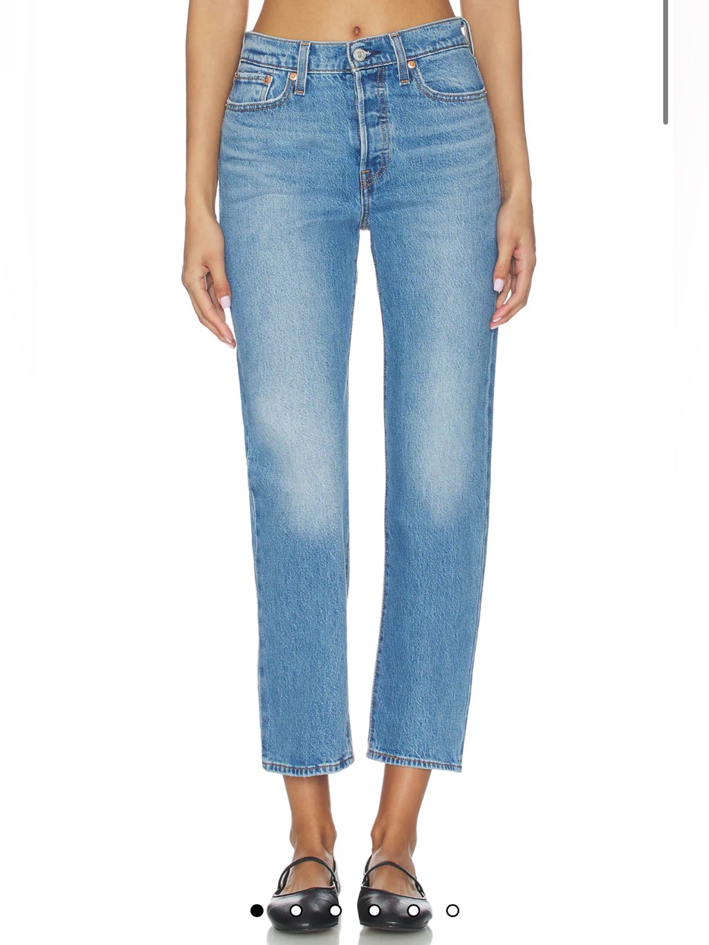Levi's Wedgie Straight Leg Jeans Classic Medium Blue Size 28 Revolve